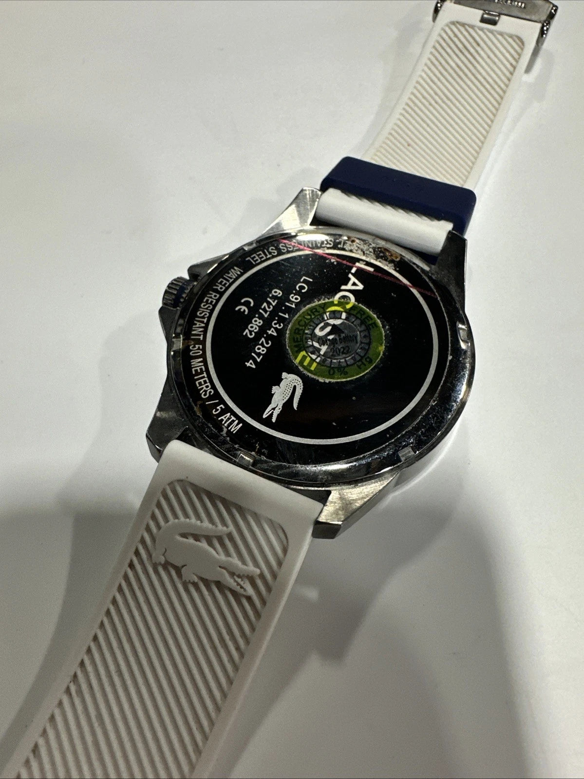LACOSTE LC.91.1.34.2874 BLUE DIAL BLUE SILICONE STRAP MEN'S WATCH READ