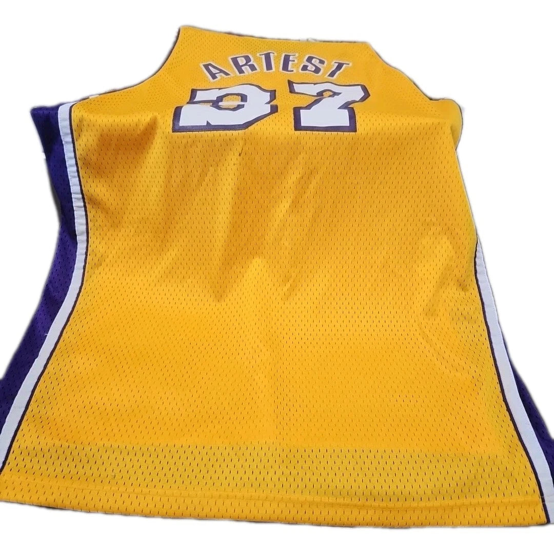 Authentic Adidas Los Angeles Lakers Ron Artest Swingman Jersey Men XL Rare