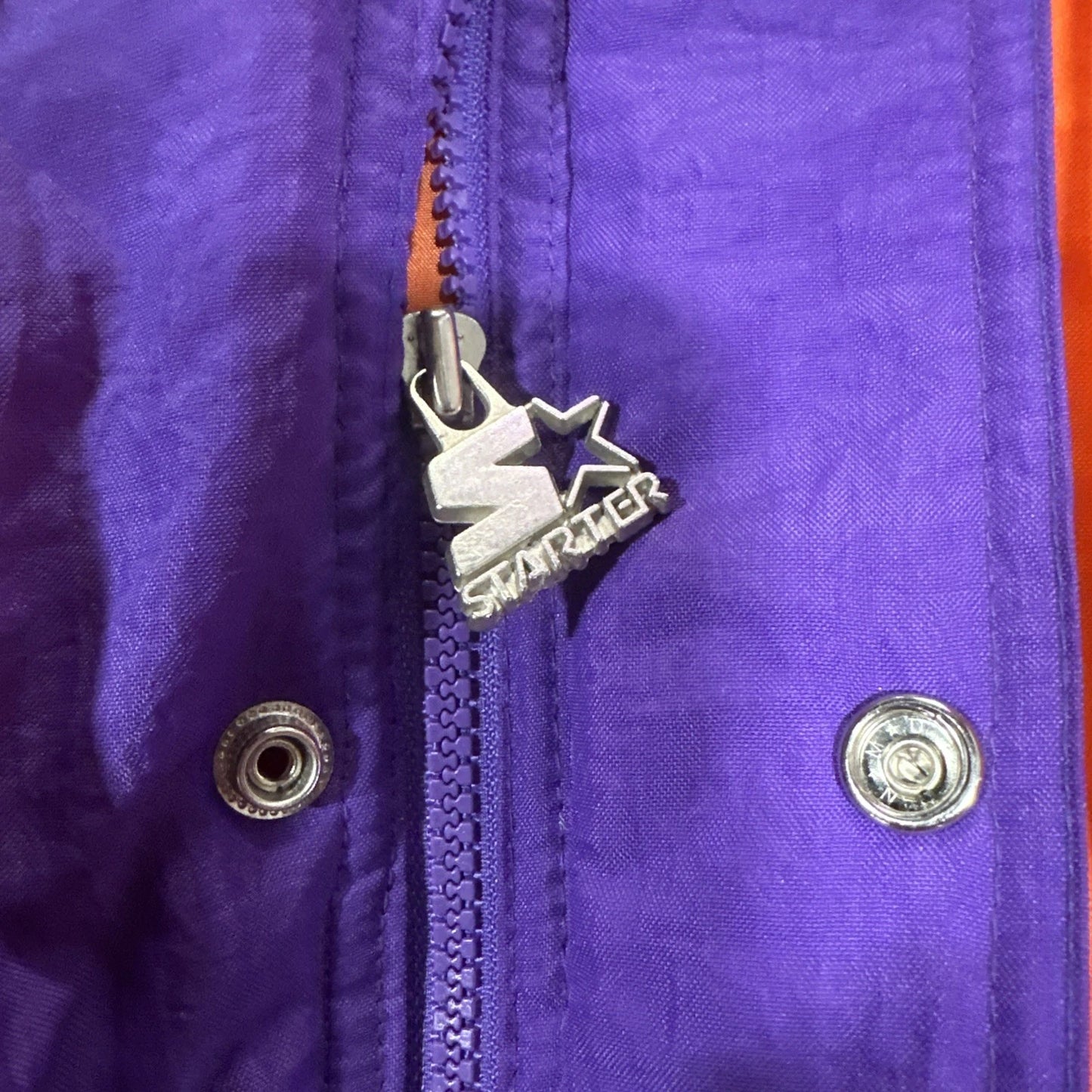 Vintage 90s NBA Starter Phoenix Suns Full Zip Hooded Basketball Jacket Size L