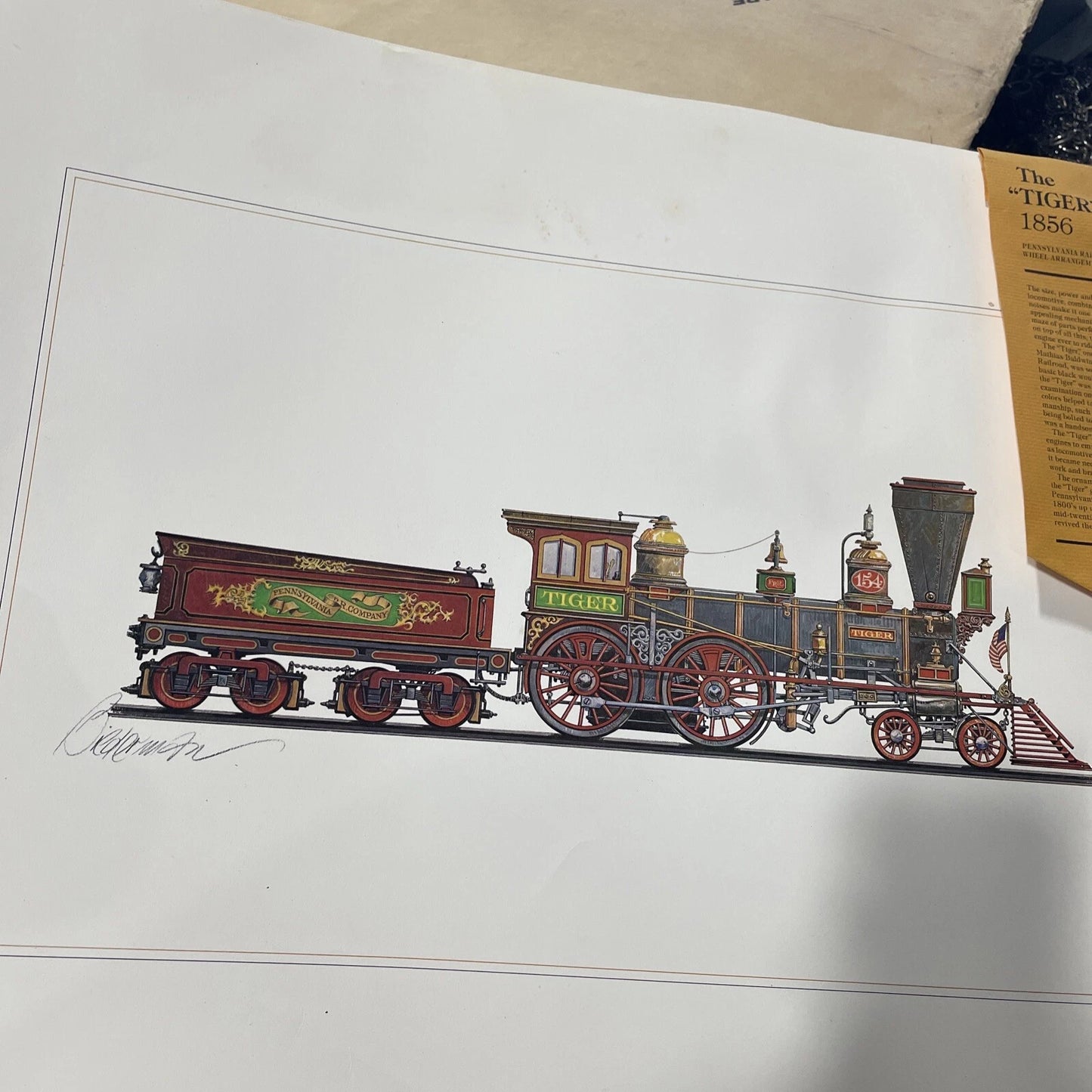 Jerome Biederman Train Prints - 6 Different Prints! READ DESCRIPTION