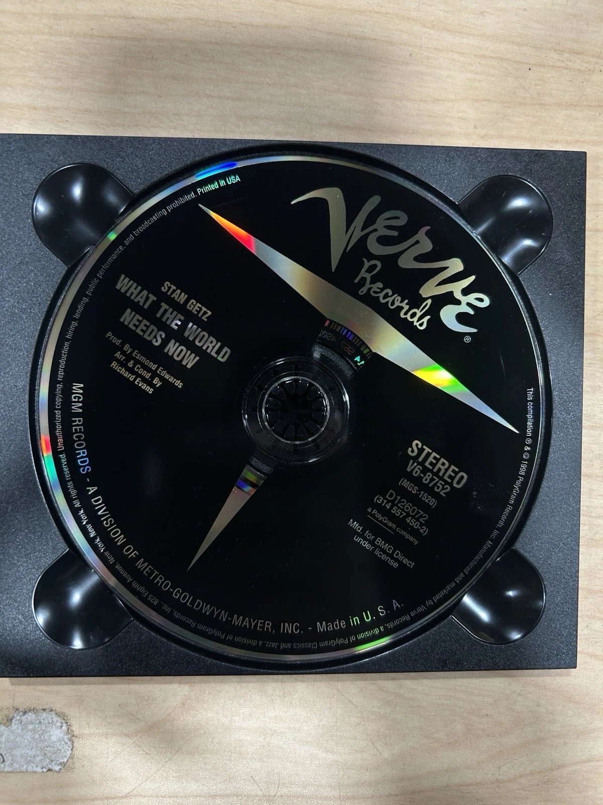 Stan Getz: What The World Needs Now CD Verve Jazz Records 1968