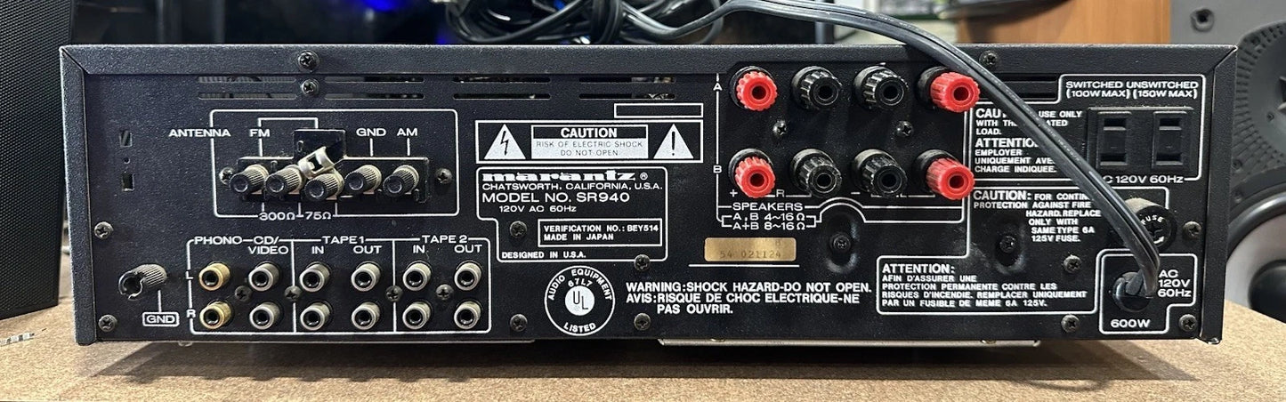 VINTAGE MARANTZ SR940 STEREO RECEIVER