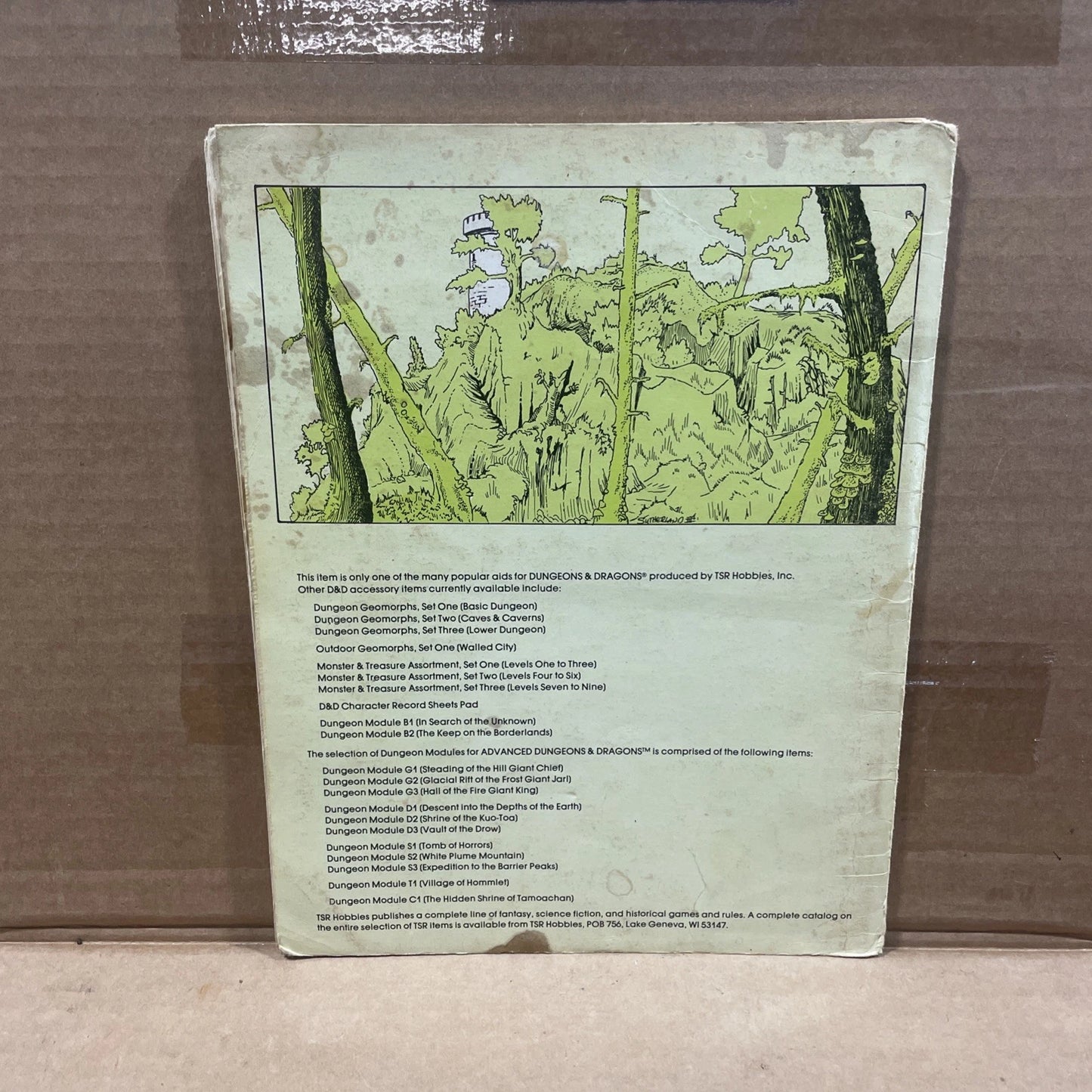 B1 In Search of the Unknown 9023 Advanced D&D Dungeons and Dragons 1st Run 1979