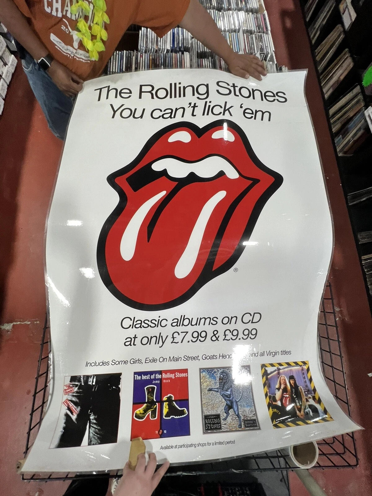 ROLLING STONES MUSIC ROCK CONCERT POSTER HUGE 40x60 YOU CANT LICK EM