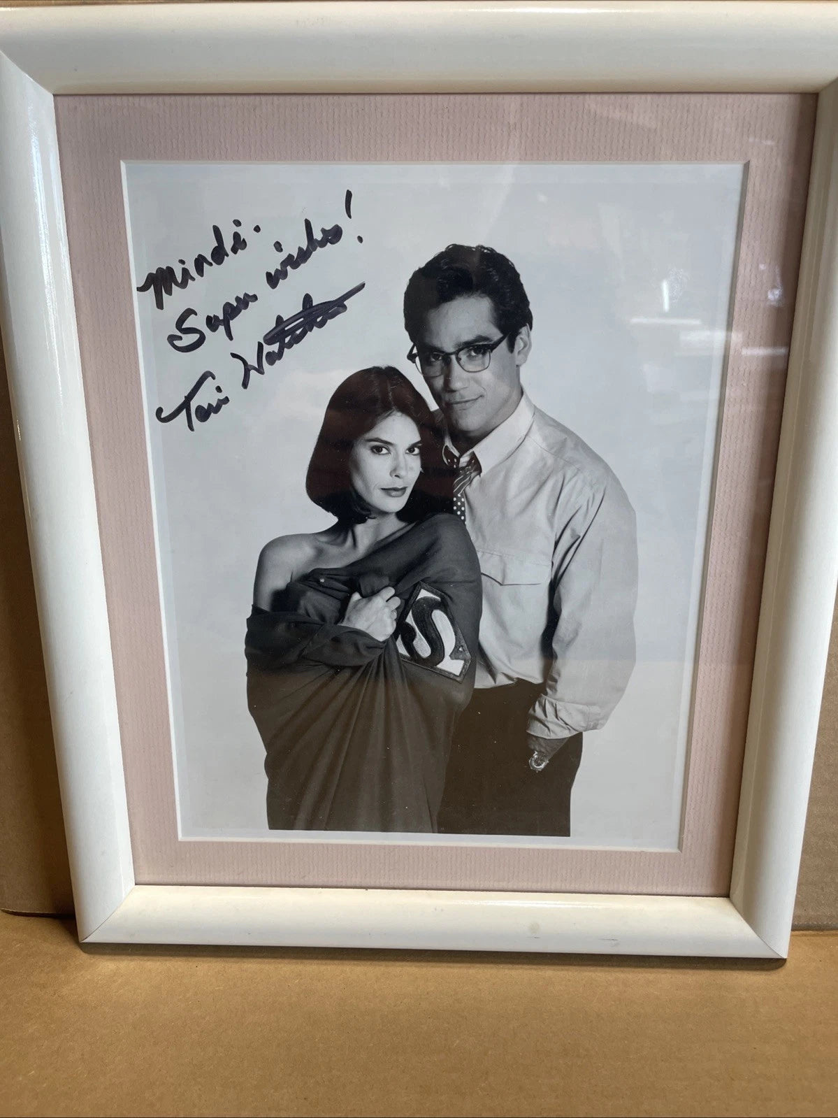 Dean Cain Teri Hatcher Lois And Clark Superman Vintage 1995 Signed 13x11 Framed