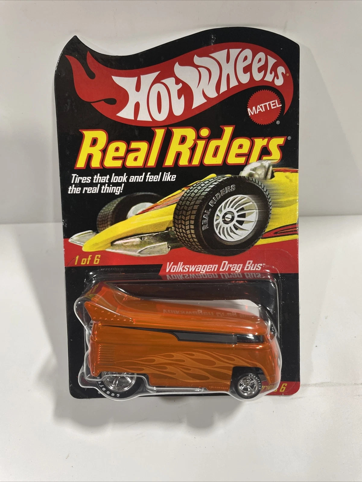HOT WHEELS VW DRAG BUS RLC 09596/11000 Real Riders Orange Brand New SEALED