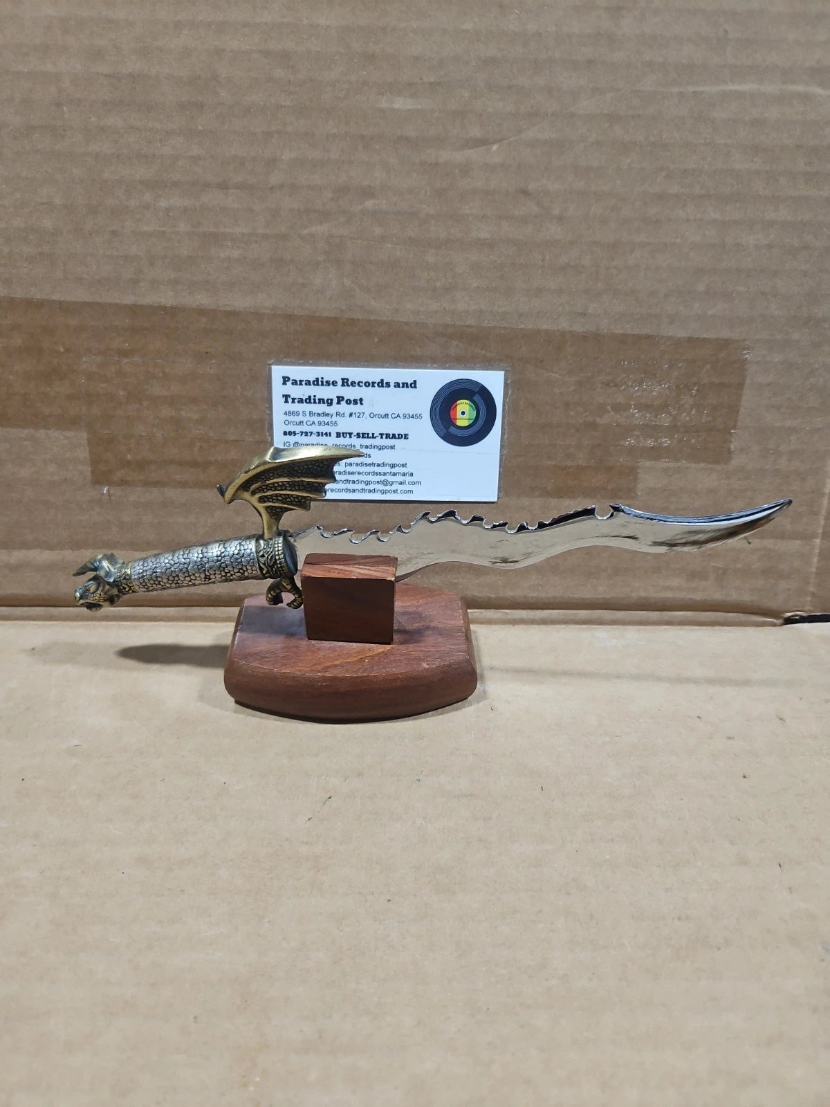 Dragon Double Bladed Dagger/Knife/Sword For Display