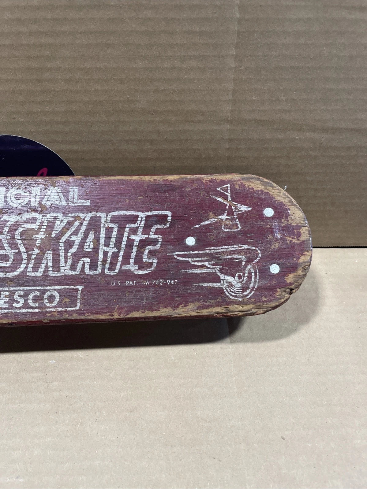 Vintage Official Skee-Skate By Tresco Wood Skateboard
