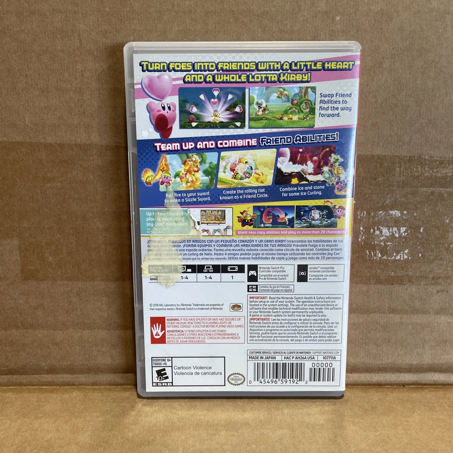Kirby Star Allies (Nintendo Switch, 2018) Tested Authentic CiB Complete