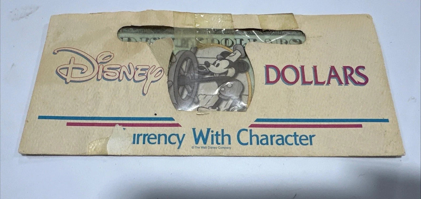 Disney Dollar Steamboat Willie $1 Denomination Series 2002 Uncirculated