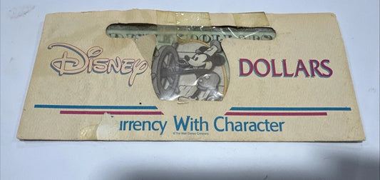 Disney Dollar Steamboat Willie $1 Denomination Series 2002 Uncirculated