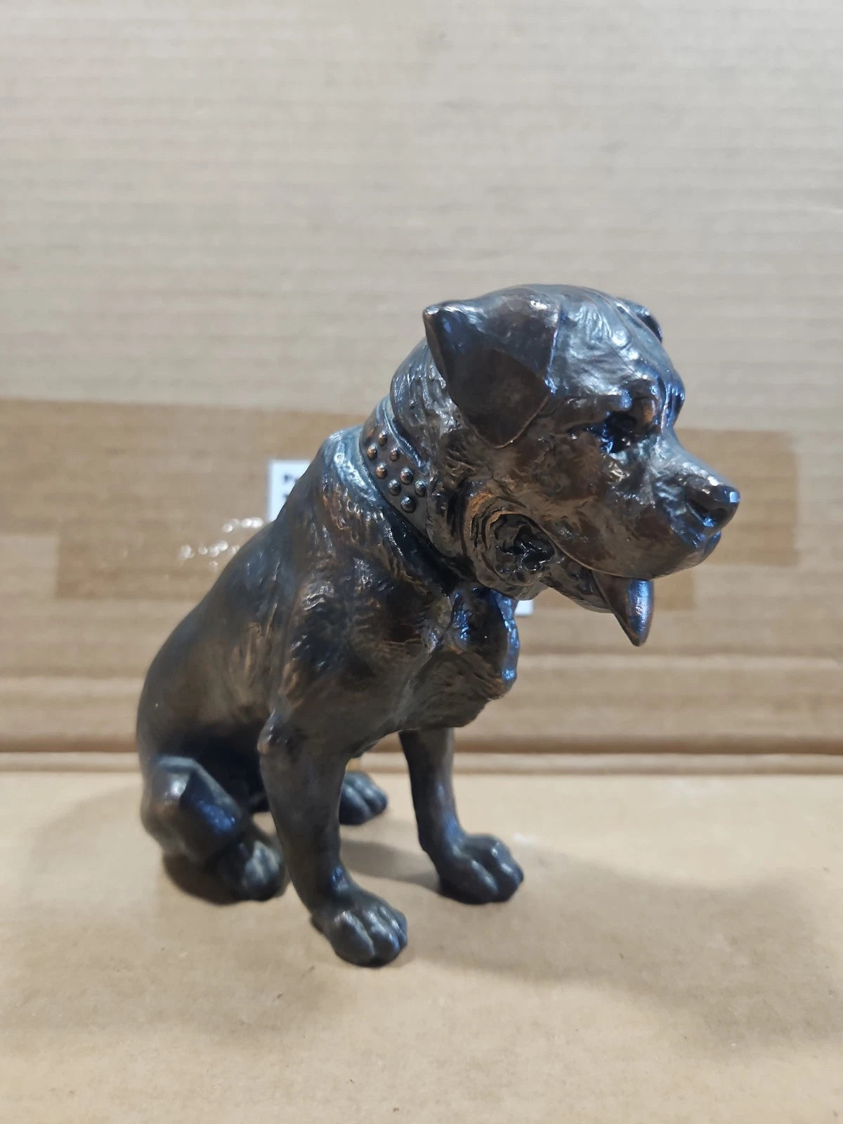 Metal Rottweiler Dog Figurine Statue Sculpture Heavy Bronze?
