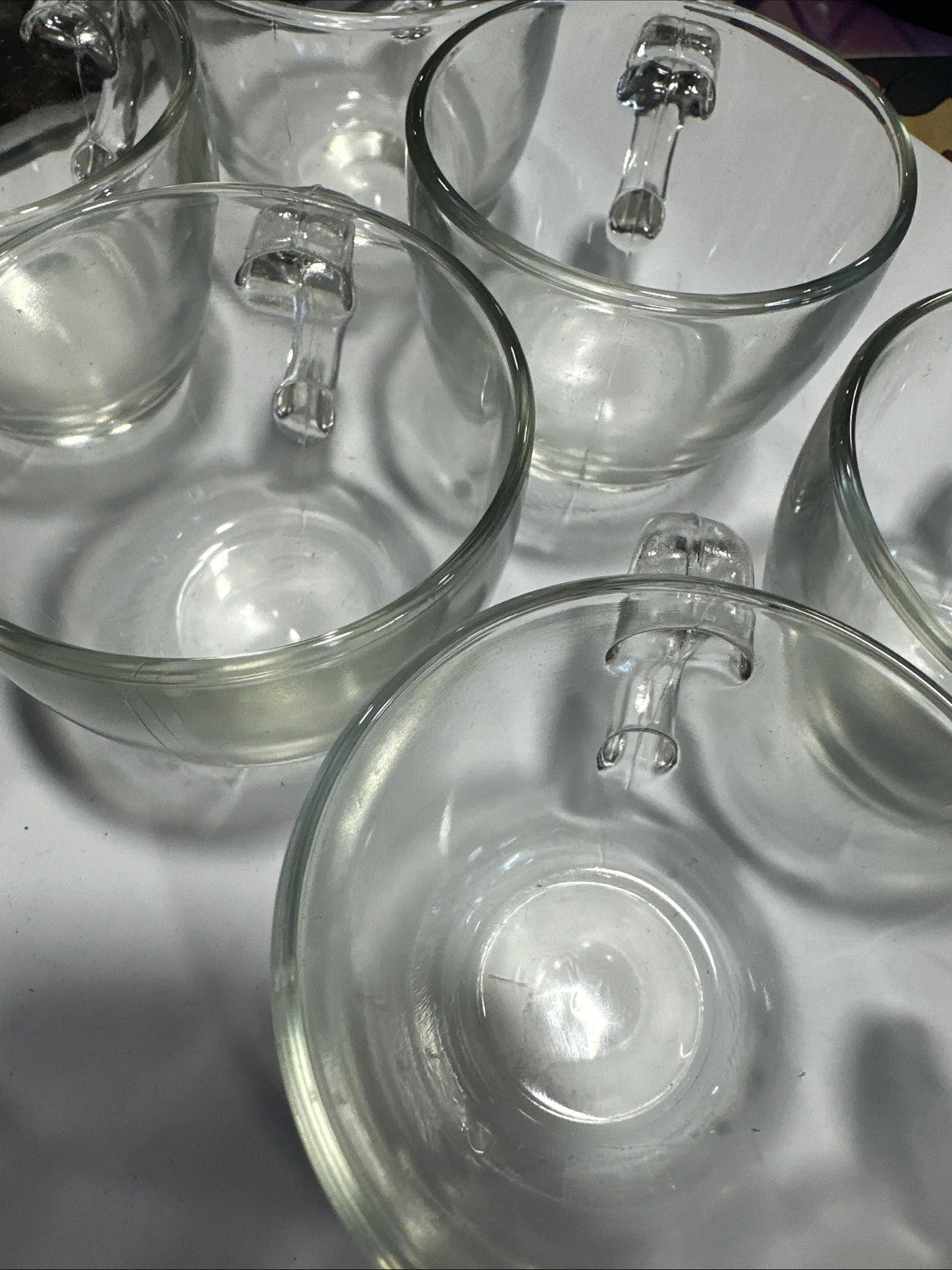 Vintage Clear Glass Punch Cups Sturdy Cups Set of Eight In Original Box