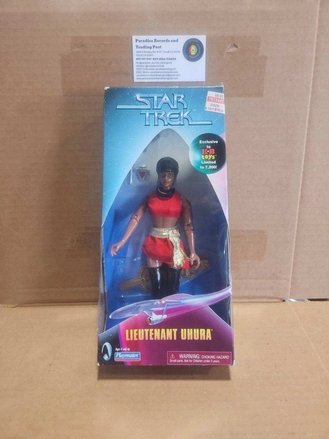 Star Trek Lieutenant Uhura 9” Playmates Action Figure 1998 KB Toys Exclusive Vtg