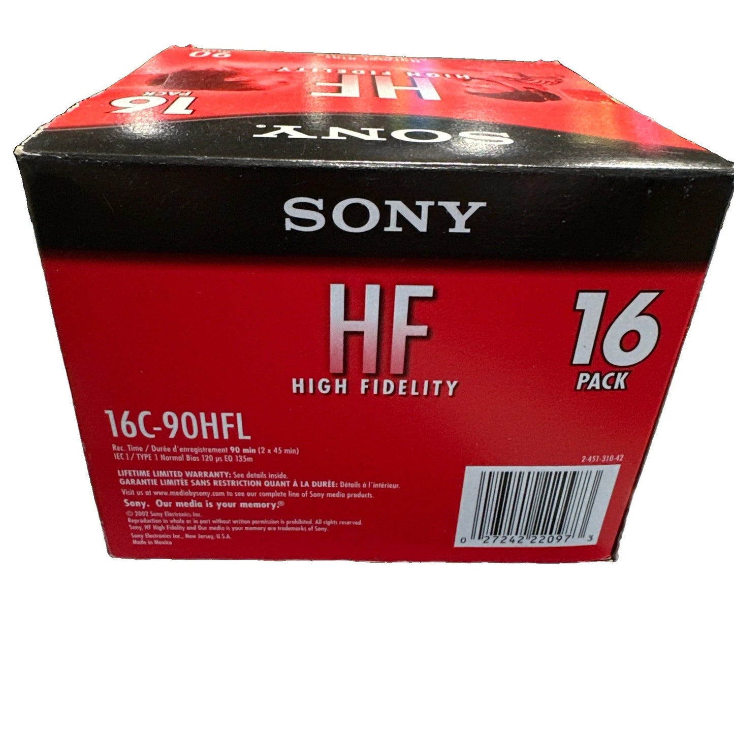 Lot of 16 Sony HF 90 Minute Blank Audio Cassette Tapes High Fidelity New