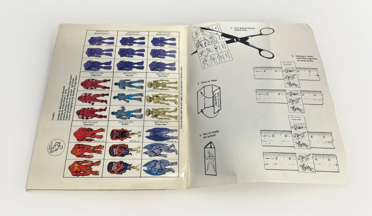 1984 MARVEL SUPER HEROES GAME ACCESSORY FOLD-UP FIGURES TSR 6856 Never Used!