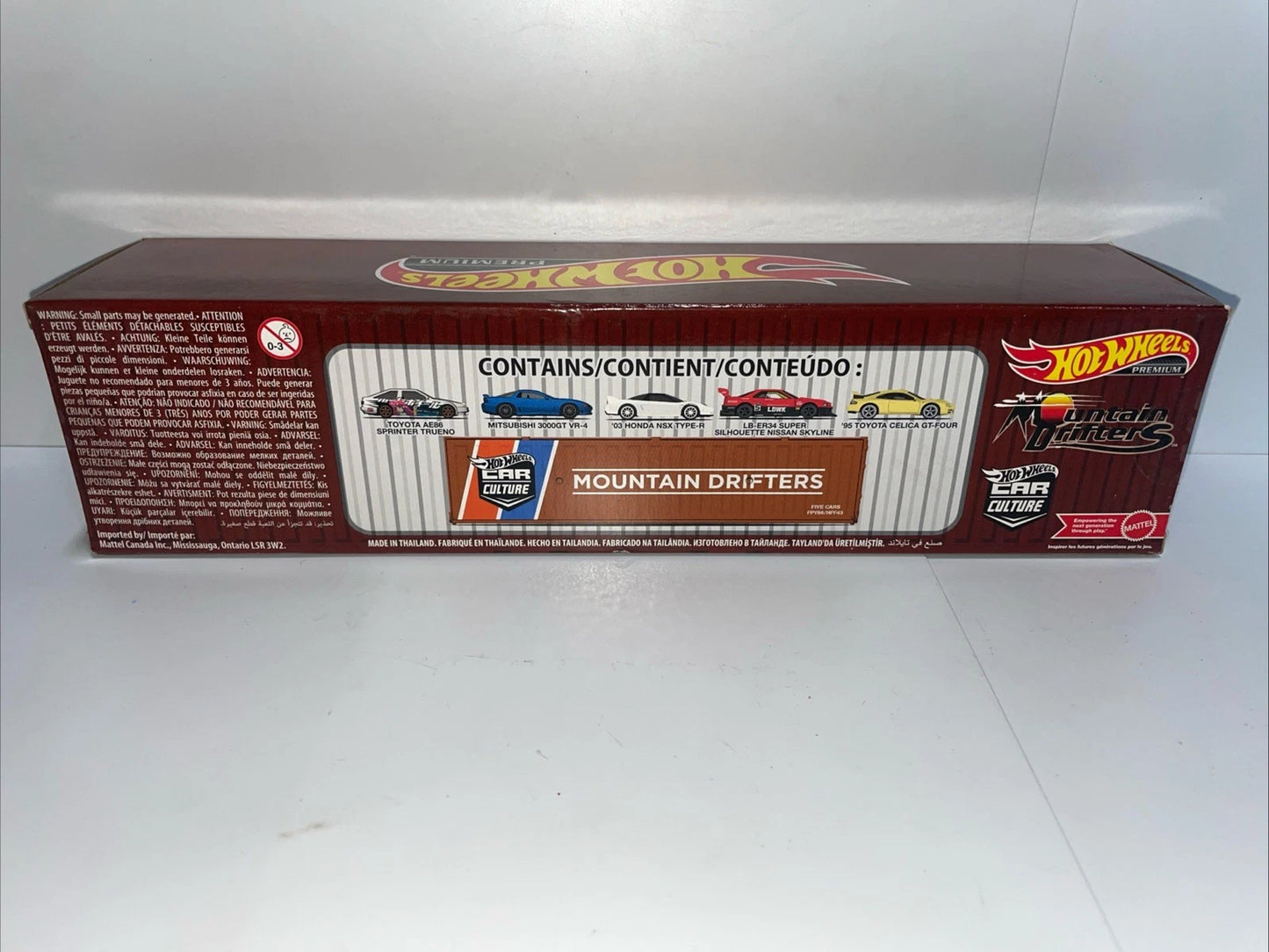 2021 CAR CULTURE MIX 3 MOUNTAIN DRIFTERS 5 PC SET W/CONTAINER HOT WHEELS