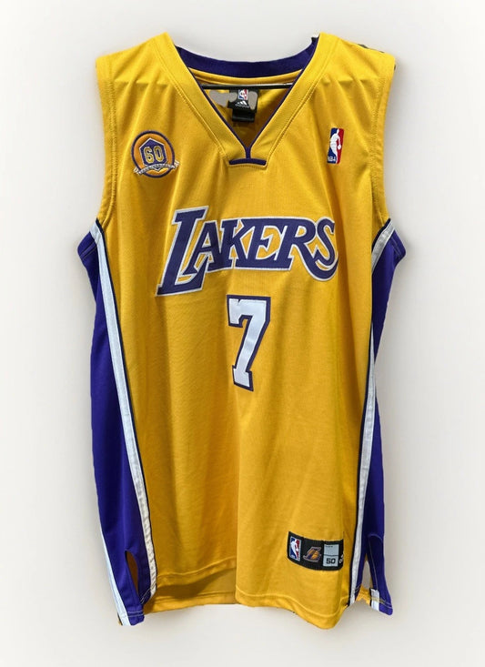 Adidas 60th Anniversary Odom #7 Los Angeles Lakers NBA Jersey Men’s 50