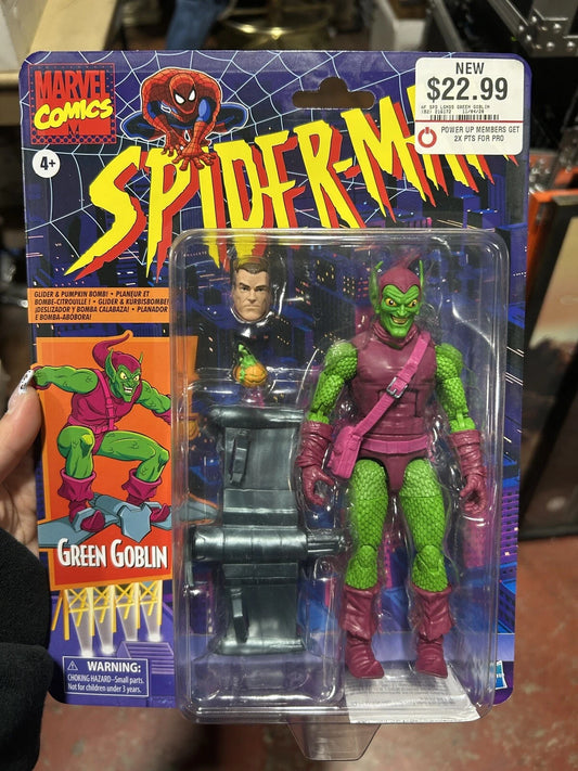 Spider-Man Retro Marvel Legends Green Goblin 6" Action Figure NEW