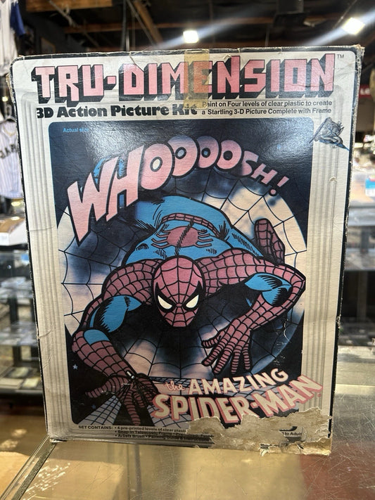 Marvel Comics 1976 Tru Dimension Amazing Spider-Man 3d Kit RARE with Box Vintage