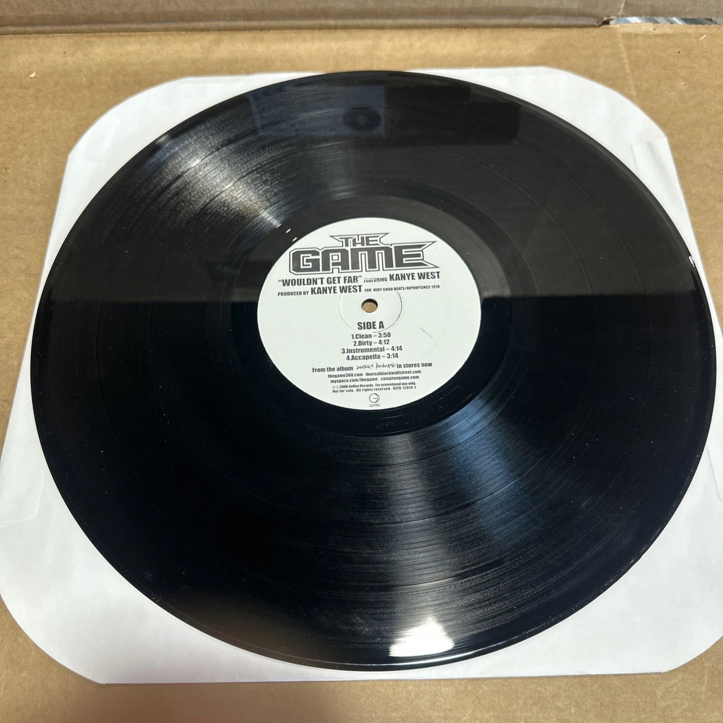 The Game Ft Kanye West- Wouldn't Get Far 12'' vg++