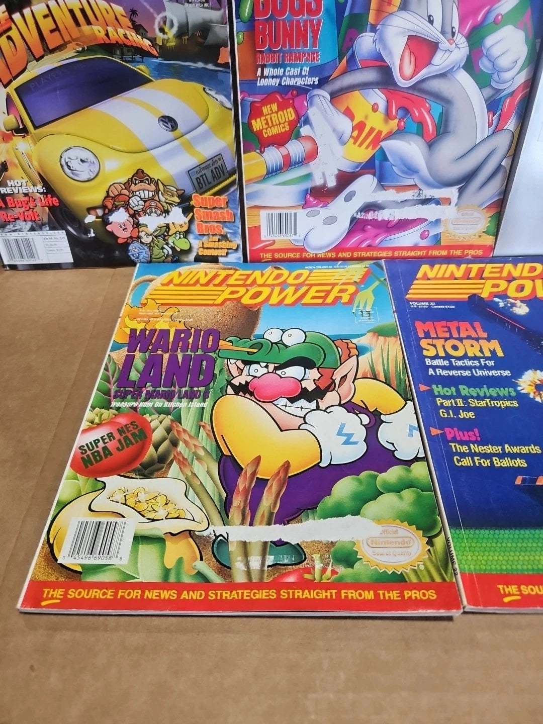 Vintage Nintendo Power Vol 57 1994 Bugs Bunny Cover Metroid Poster + 4 Magazines