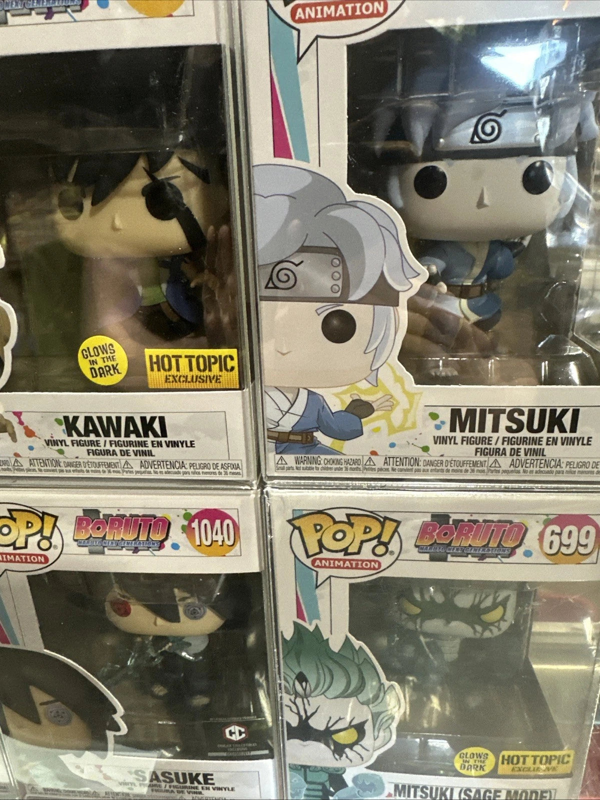 Funko Pop! Boruto lot Of 6 Funkos With Protector Cases