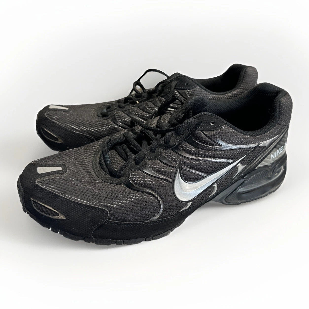 Nike Air Max Torch 4 Men's Size 12 Running Shoes Black Gray Missing Insoles