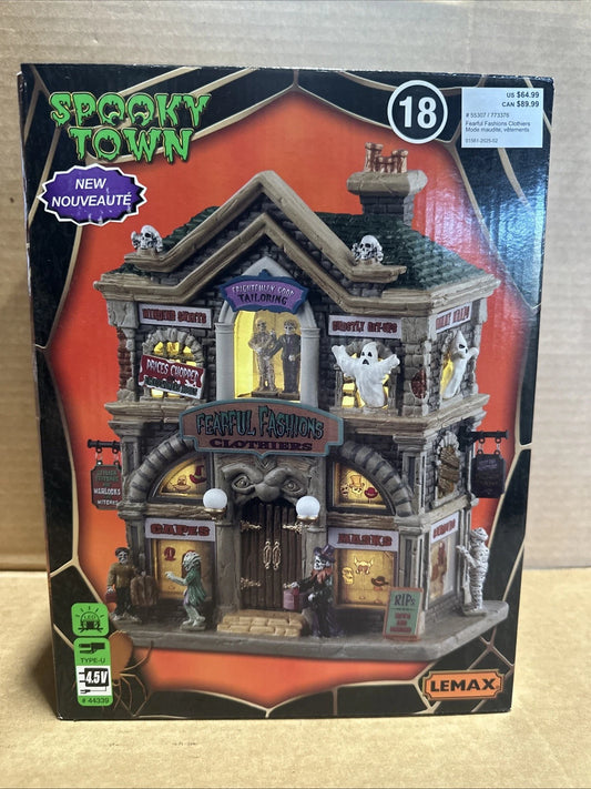 Lemax Spooky Town Halloween Village Fearful Fashions Clothiers 55307