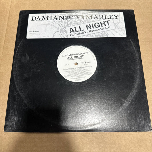 DAMIAN JR GONG MARLEY Stephen Marley All Night PROMO 12" SINGLE EX/NM REGGAE SKA