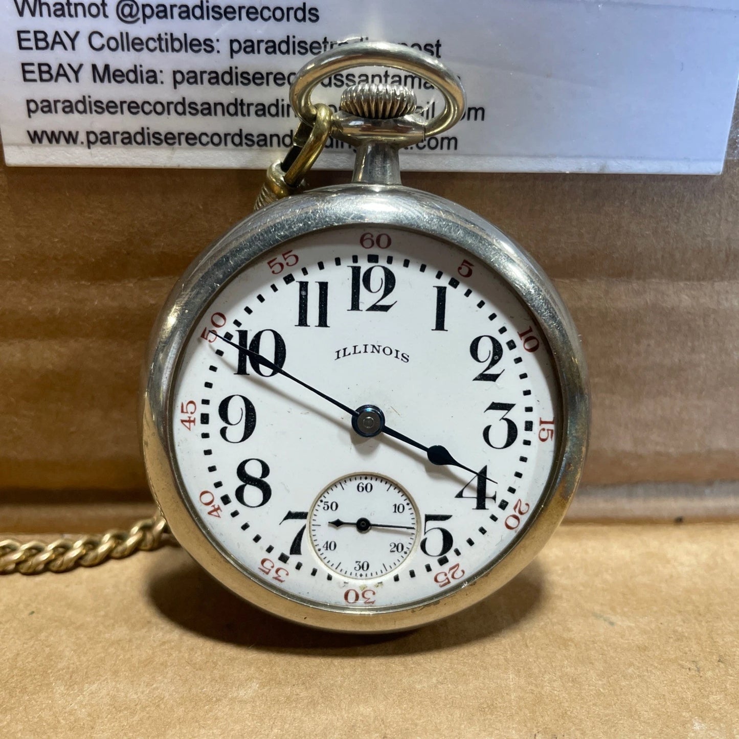 Illinois Springfield Watch Company Pocket Watch 17 Jewels #3535074