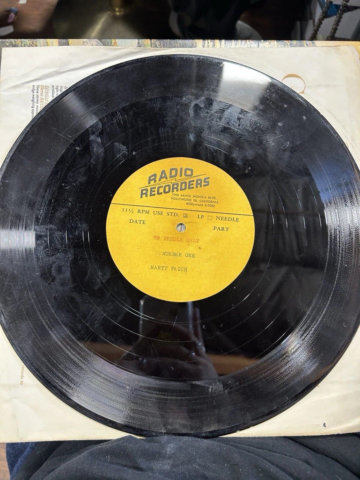 Marty Paich Test Pressing LP