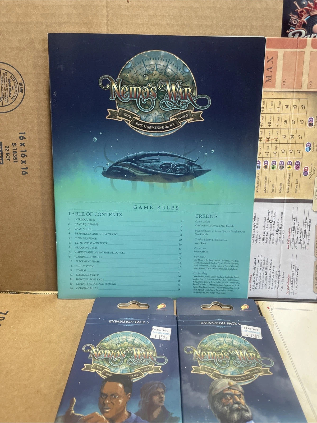 Nemo's War Board Game by Victory Point Games 20,000 Leagues Under The Seas