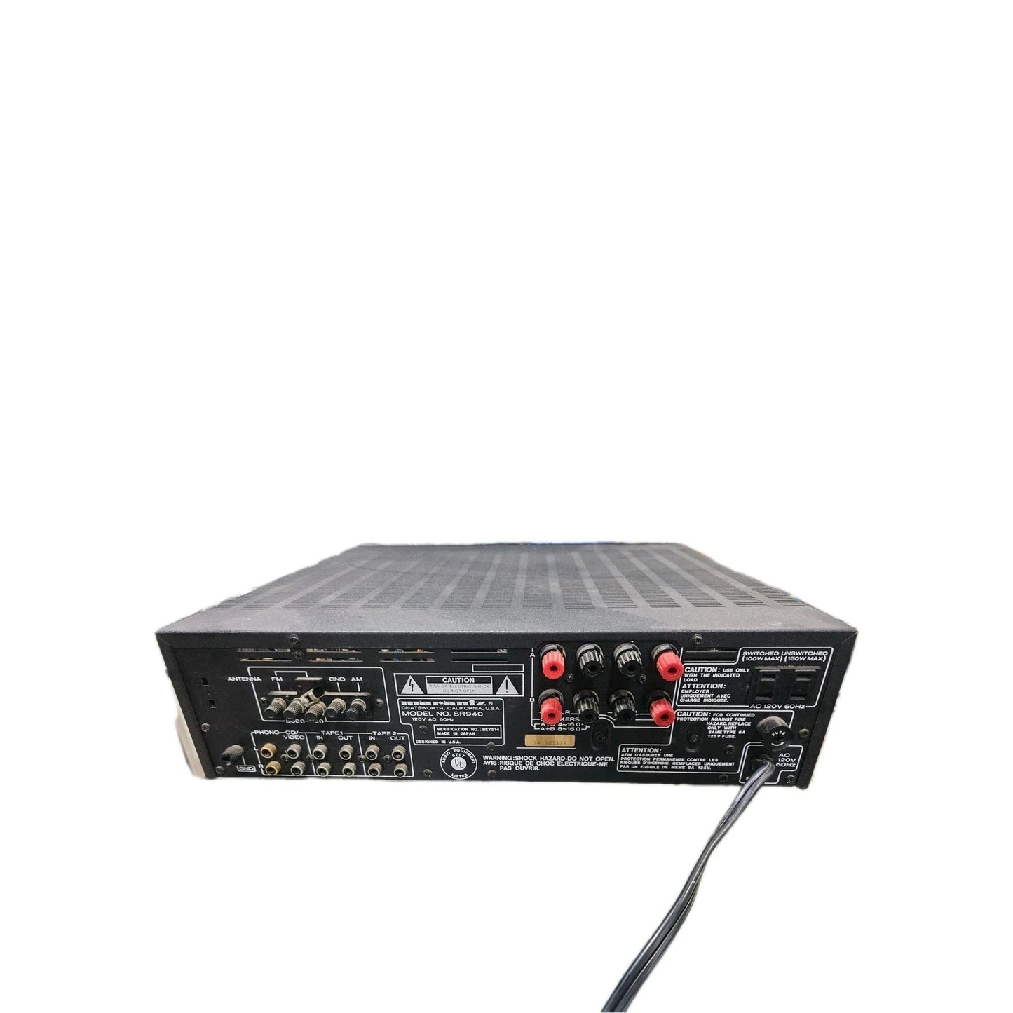 Marantz SR940 FM/AM Stereo Receiver – Powers On – Untested