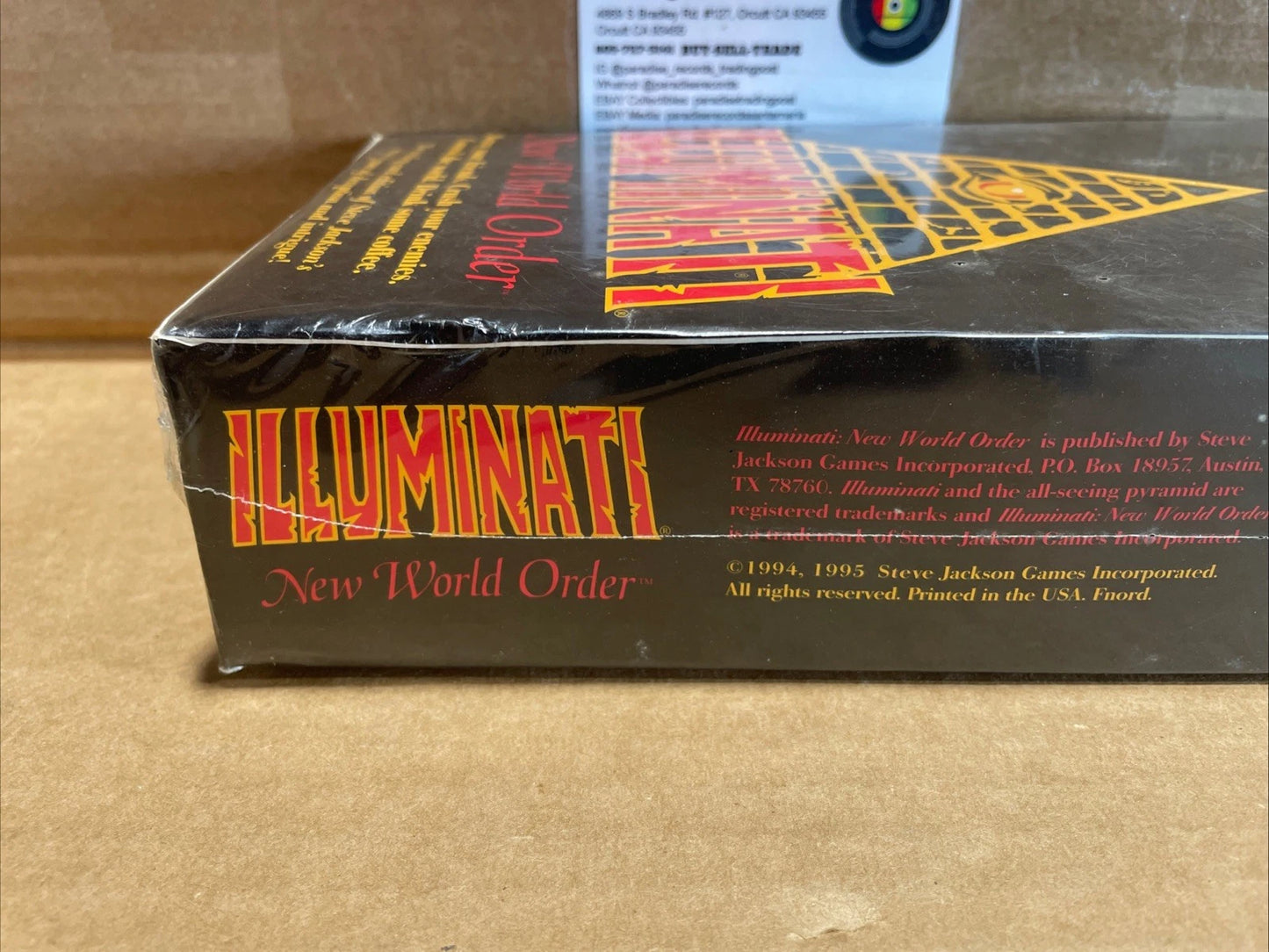 ILLUMINATI NEW WORLD ORDER STEVE JACKSON LIMITED EDITION BOOSTER BOX SEALED