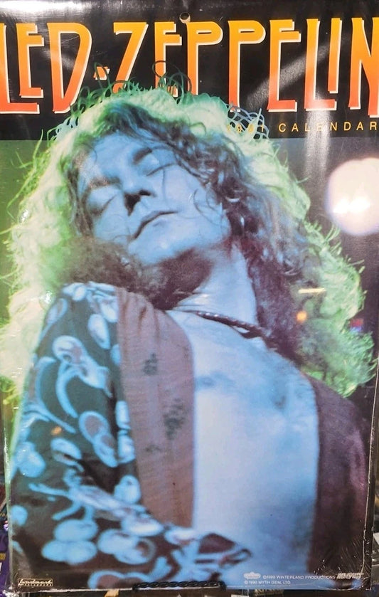 1991 Rock Express LED ZEPPELIN Large Format CALENDAR by Landmark Rare Vintage