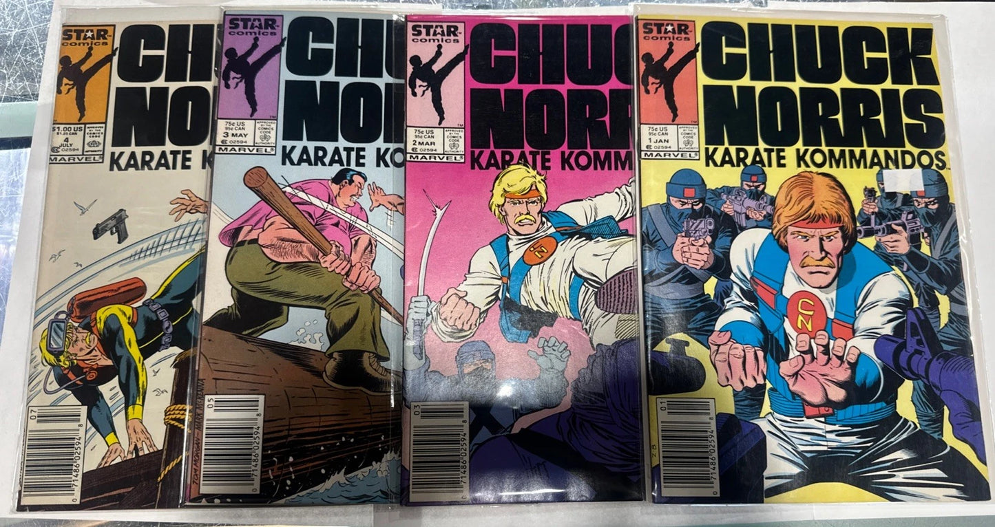 CHUCK NORRIS KARATE KOMMAMDOS #1 2 3 4 Complete Set MARVEL/ STAR COMICS 1-4
