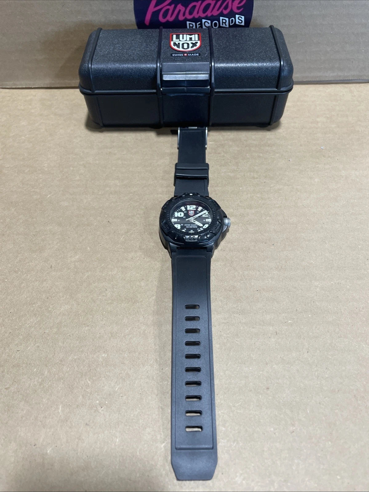 Luminox 0215.SL Sentry Black/ Red Dial Bright Night Vision Illumination