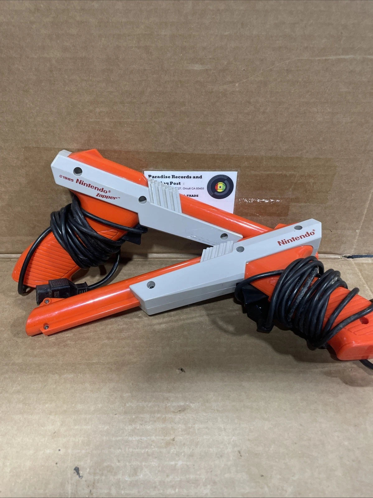2 Orange Nintendo NES Zapper Duck Hunt Gun NES-005 OEM Light Gun