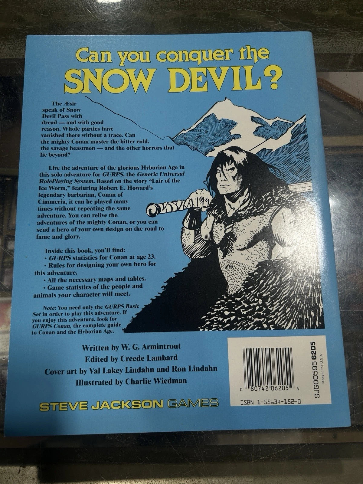 GURPS CONAN The Wyrmslayer SJG Steve Jackson Games 1989