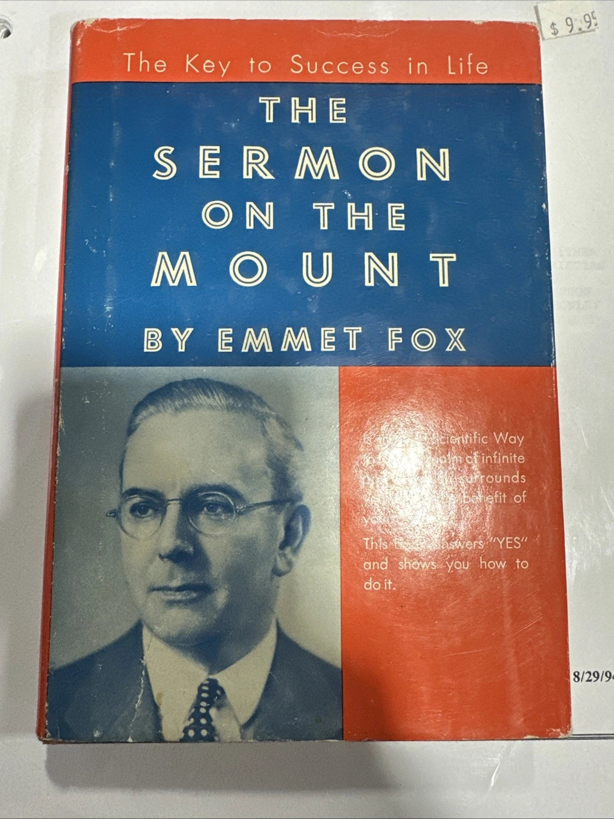 The Sermon on the Mount, Emmet Fox, Early Printing, Harper & Row, HC/DJ