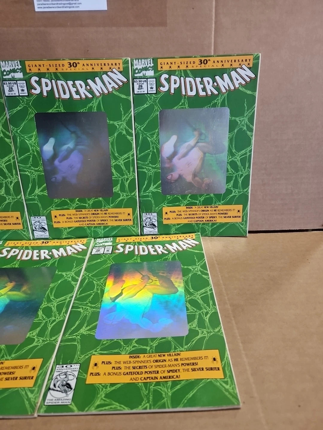 Spider-Man #26 Newsstand 30TH Anniversary Hologram Poster 1992 Lot Of 17