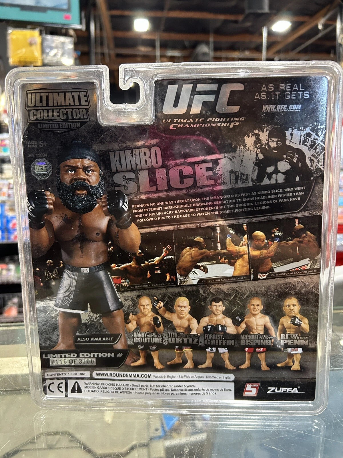 Kimbo Slice Round 5 UFC Collector Figure W/shirt Limited Edition #0116/3000