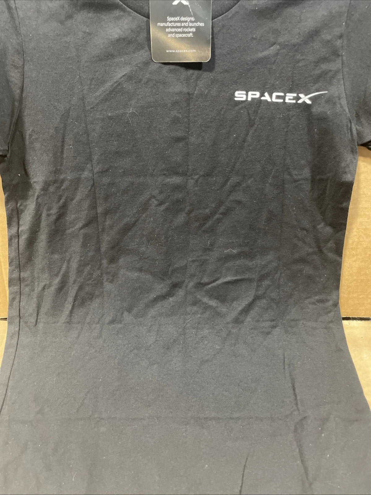 SpaceX Vandenberg AFB Rocket Launch Black T-Shirt Women’s Size Medium