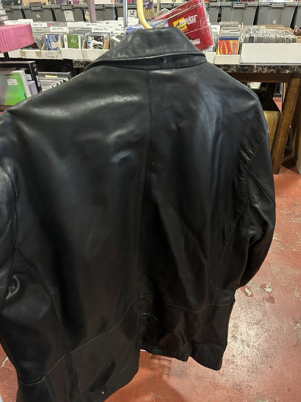 mens GOLDEN BEAR leather jacket FLAT POCKET SOFT SIZE XL
