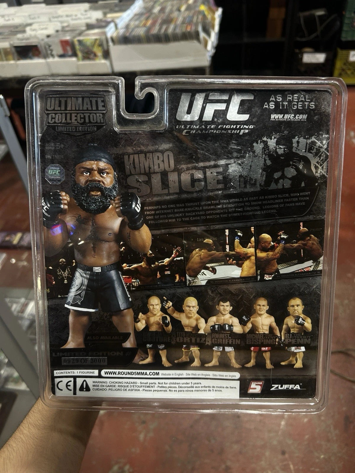 Kimbo Slice Round 5 UFC Collector Figure W/shirt Limited Edition #929/3000