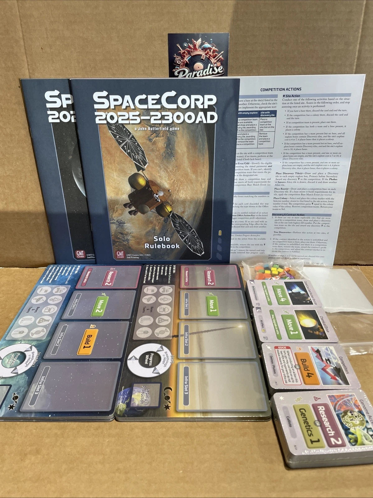 GMT Games SpaceCorp 2025-2300AD 2nd Printing + SpaceCorp Ventures Expansion