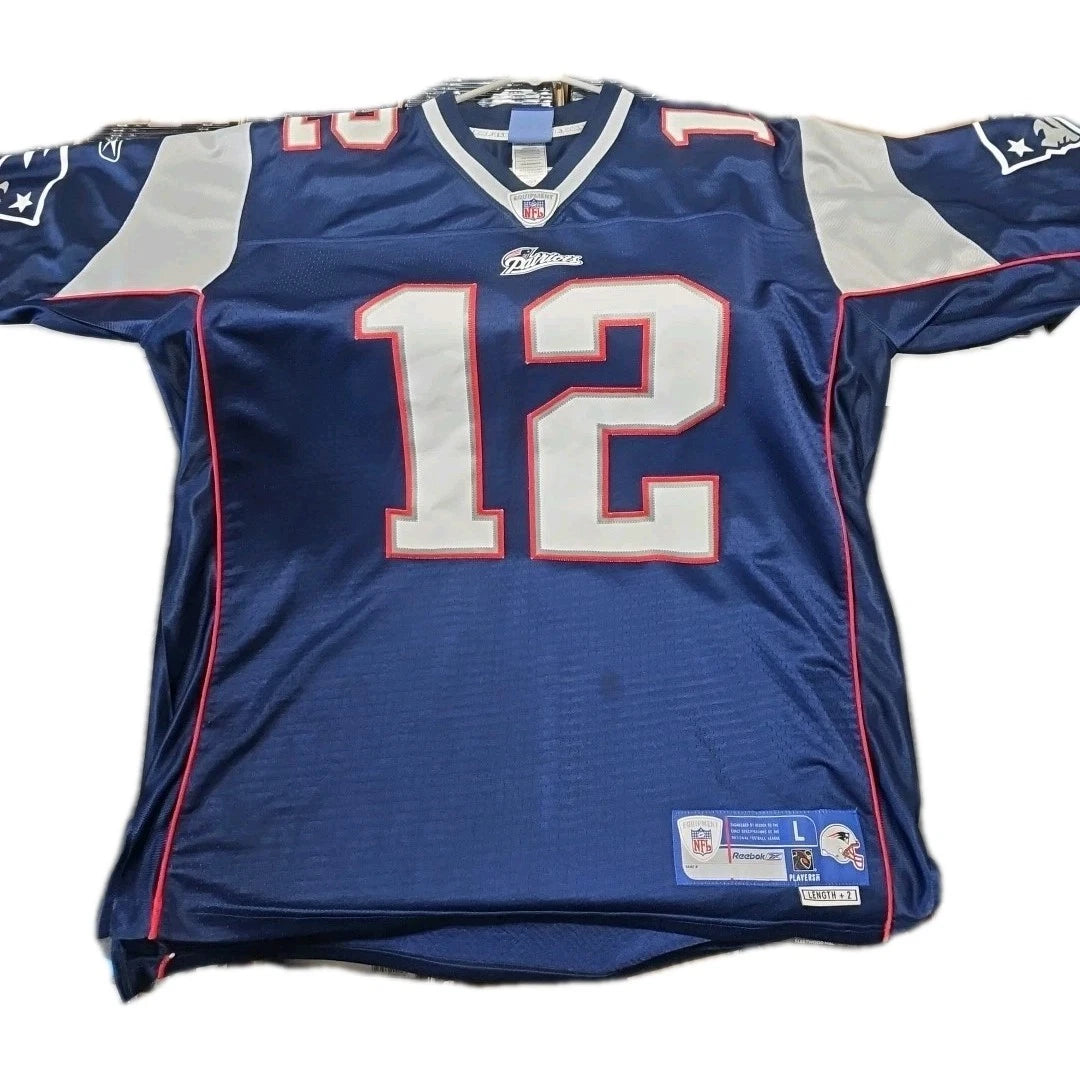 Tom Brady Reebok Patriots Jersey Size L New England Rare Vintage