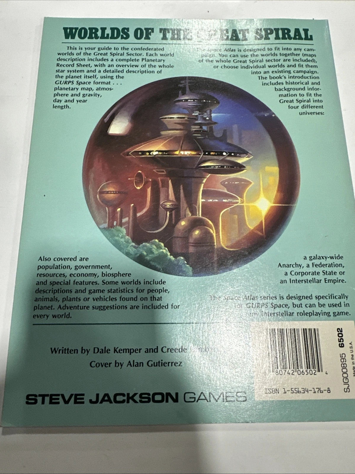 GURPS Space Atlas 3 signed EXC pages Steve Jackson rpg