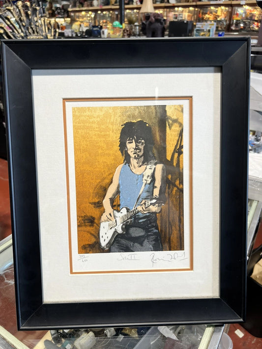 Ronnie Wood Rolling Stones Autographed Rare Solo II Screenprint #333/600 COA